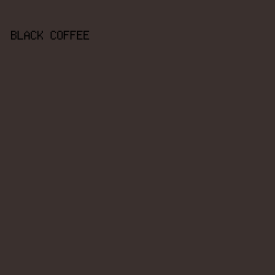 3a302e - Black Coffee color image preview