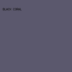 5B586E - Black Coral color image preview