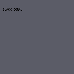 5B5C67 - Black Coral color image preview