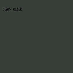 373D38 - Black Olive color image preview