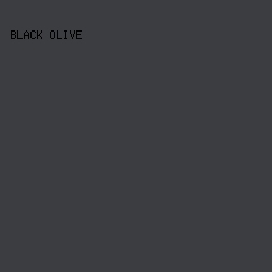 3B3D40 - Black Olive color image preview