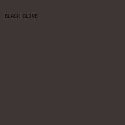3F3637 - Black Olive color image preview