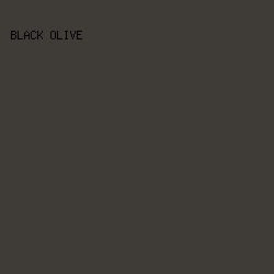 3F3C37 - Black Olive color image preview