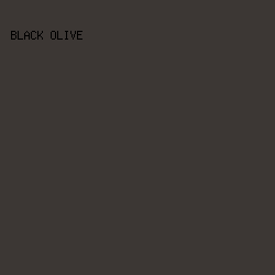 3c3734 - Black Olive color image preview