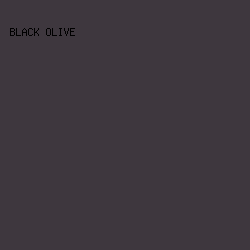 3e373e - Black Olive color image preview
