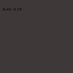 3f3839 - Black Olive color image preview