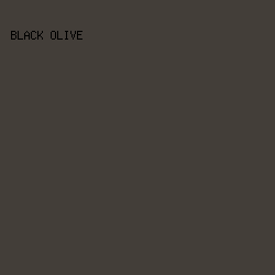 433e39 - Black Olive color image preview