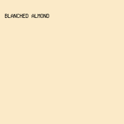 FBEAC8 - Blanched Almond color image preview