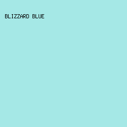 A5E8E6 - Blizzard Blue color image preview