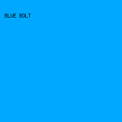 00A9FF - Blue Bolt color image preview