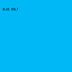 00B8F6 - Blue Bolt color image preview