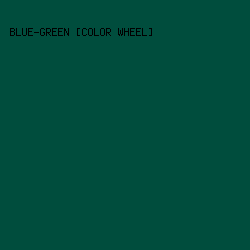 004d3d - Blue-Green [Color Wheel] color image preview