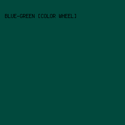 01493d - Blue-Green [Color Wheel] color image preview