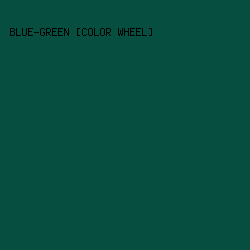 064e40 - Blue-Green [Color Wheel] color image preview