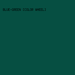 064f42 - Blue-Green [Color Wheel] color image preview