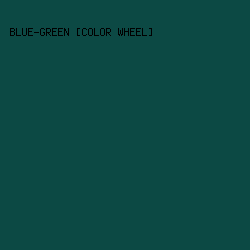 0C4944 - Blue-Green [Color Wheel] color image preview