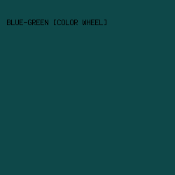 0E4849 - Blue-Green [Color Wheel] color image preview