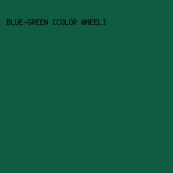 0F5B43 - Blue-Green [Color Wheel] color image preview