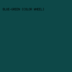 0d4848 - Blue-Green [Color Wheel] color image preview