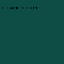 0e4d46 - Blue-Green [Color Wheel] color image preview