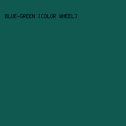 0f5950 - Blue-Green [Color Wheel] color image preview
