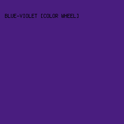 491D7F - Blue-Violet [Color Wheel] color image preview
