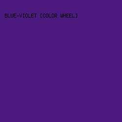 4C197F - Blue-Violet [Color Wheel] color image preview