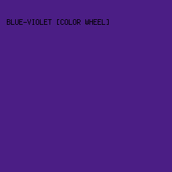 4b1e85 - Blue-Violet [Color Wheel] color image preview