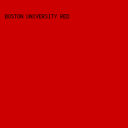cc0000 - Boston University Red color image preview