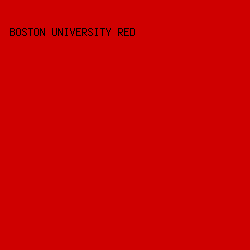 cf0000 - Boston University Red color image preview