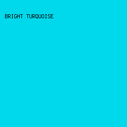 00D9EB - Bright Turquoise color image preview