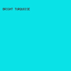 09E2E7 - Bright Turquoise color image preview