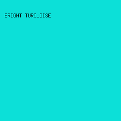 0CE0D8 - Bright Turquoise color image preview