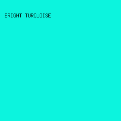 0CF4DE - Bright Turquoise color image preview