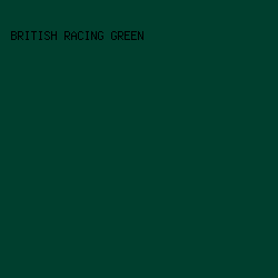 003F2E - British Racing Green color image preview