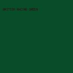 074D2A - British Racing Green color image preview