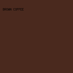 4A291E - Brown Coffee color image preview