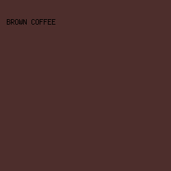 4D2E2C - Brown Coffee color image preview