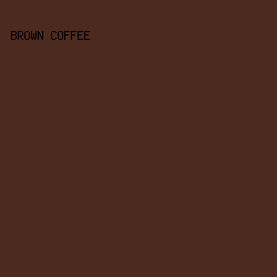 4c2a20 - Brown Coffee color image preview