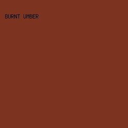 7c3320 - Burnt Umber color image preview