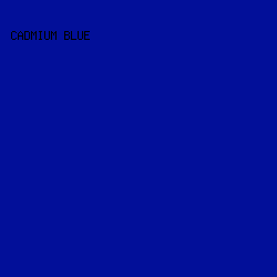 020f99 - Cadmium Blue color image preview