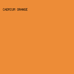ED8C37 - Cadmium Orange color image preview