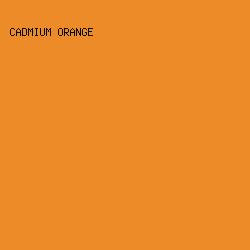 ed8b28 - Cadmium Orange color image preview