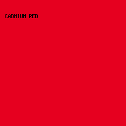 e6001f - Cadmium Red color image preview