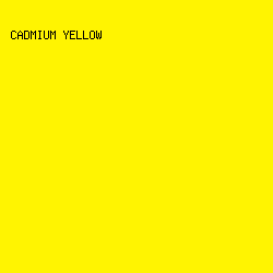 FFF401 - Cadmium Yellow color image preview