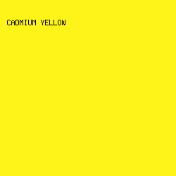 FFF419 - Cadmium Yellow color image preview