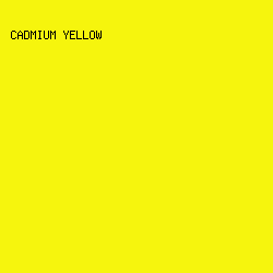f6f50d - Cadmium Yellow color image preview