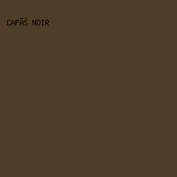 4f3e27 - Café Noir color image preview