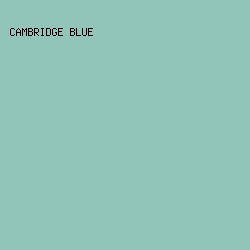 92C5B9 - Cambridge Blue color image preview
