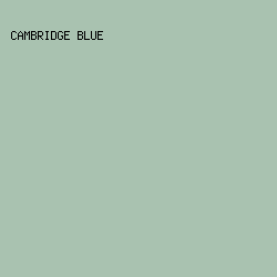 A9C2B0 - Cambridge Blue color image preview